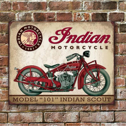 Plech. Ceduľa Indian Scout...